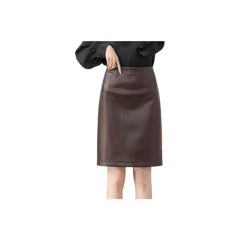 SENTUBILA Leather Short Skirts Women's-7