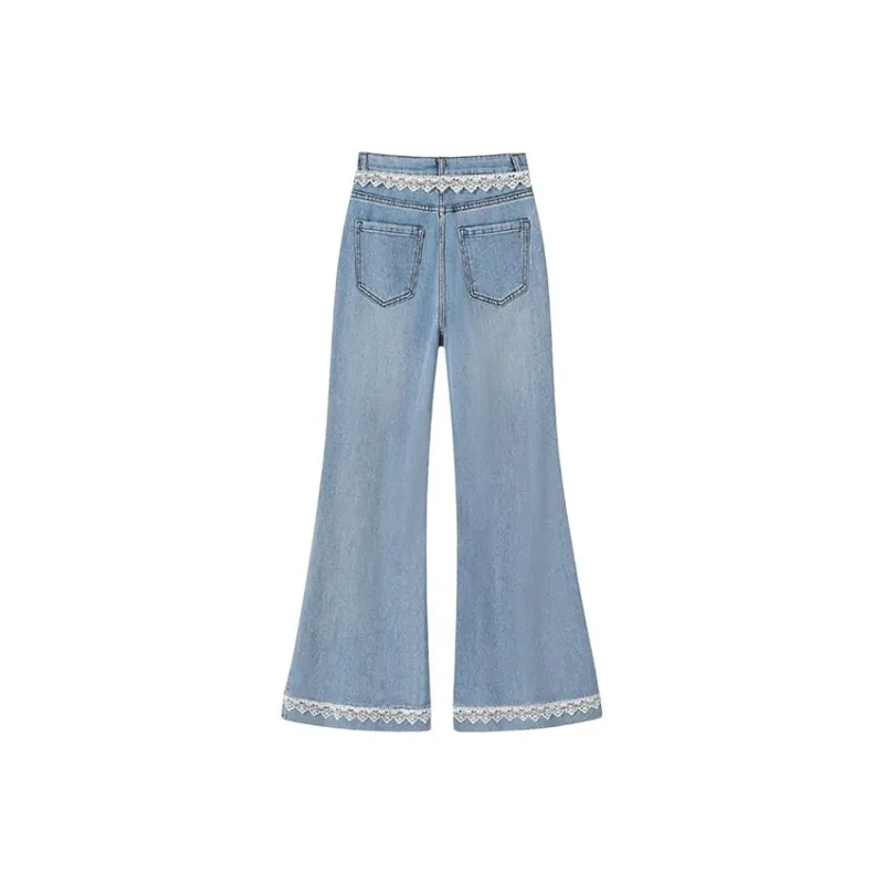 HUINIAN Jeans Women's Light Blue Pants-1