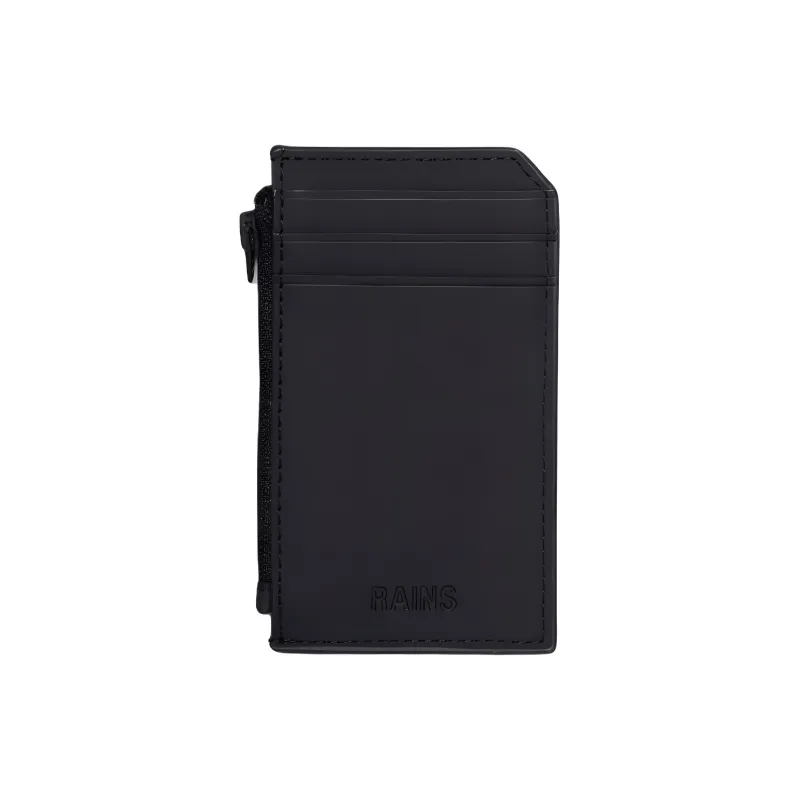Rains Polyurethane Card Holder Wallet Unisex Black-0