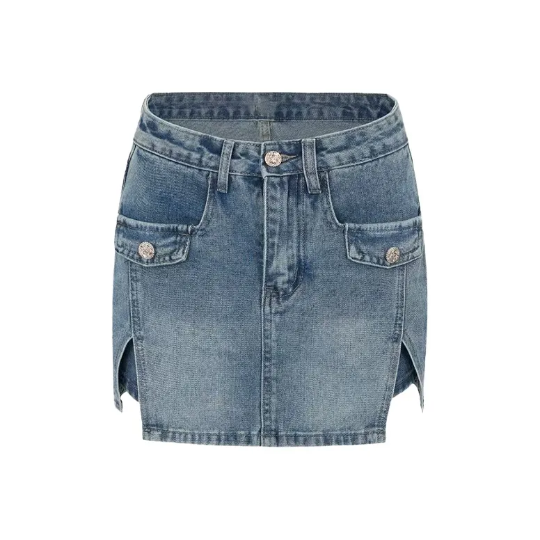 Mu Xiao Xin Denim Short Skirts Women's-0