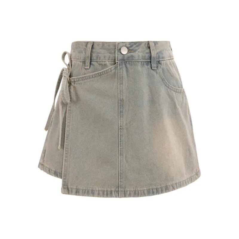 DOKZB Denim Shorts Women's Light Blue-0