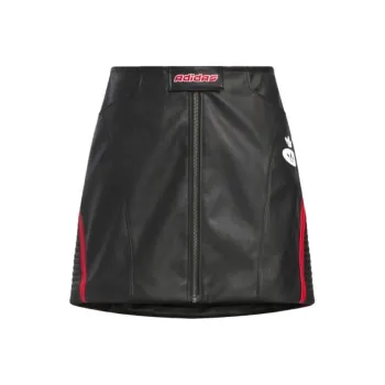 Adidas Originals SS25 Leather Short Skirts Women's Black