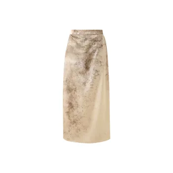3COLOUR Casual Long Skirt Women's Khaki