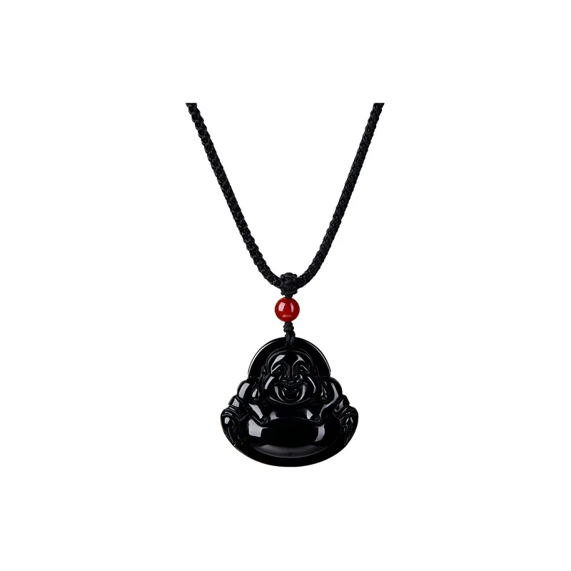 Stone Notes Obsidian Necklaces Unisex-4
