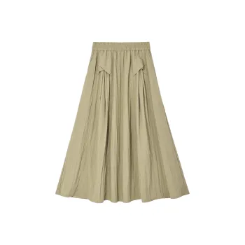 RUMMANDY Casual Long Skirt Women's Olive Green