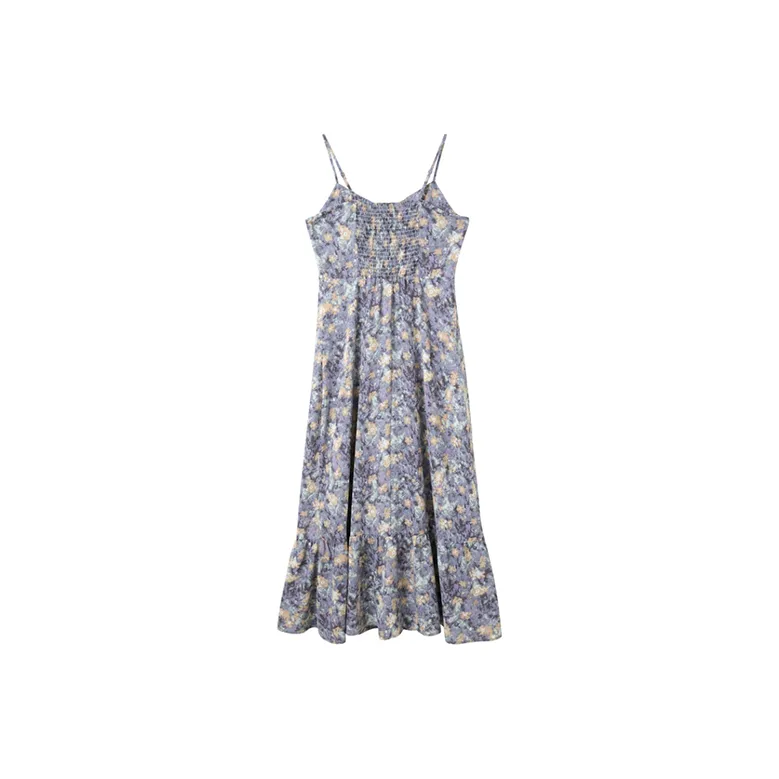 Manekniv Slip Dresses Women's Purple Floral-1