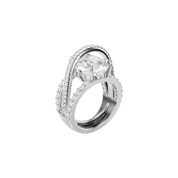 Swarovski Crystal Rings Unisex Silver