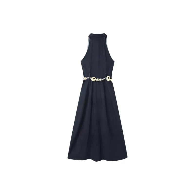 IQC Sleeveless Dresses Women's Blue-1
