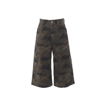 Kazakhstan Denim Shorts Women's Camouflage Capri Pants