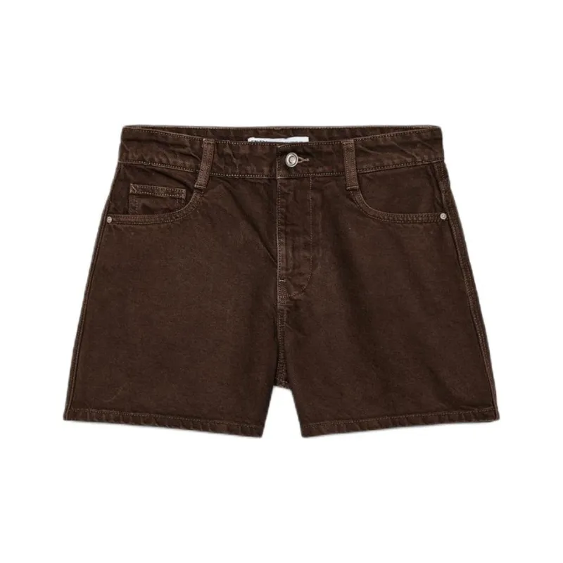 ZARA Denim Shorts Women's Brown-0