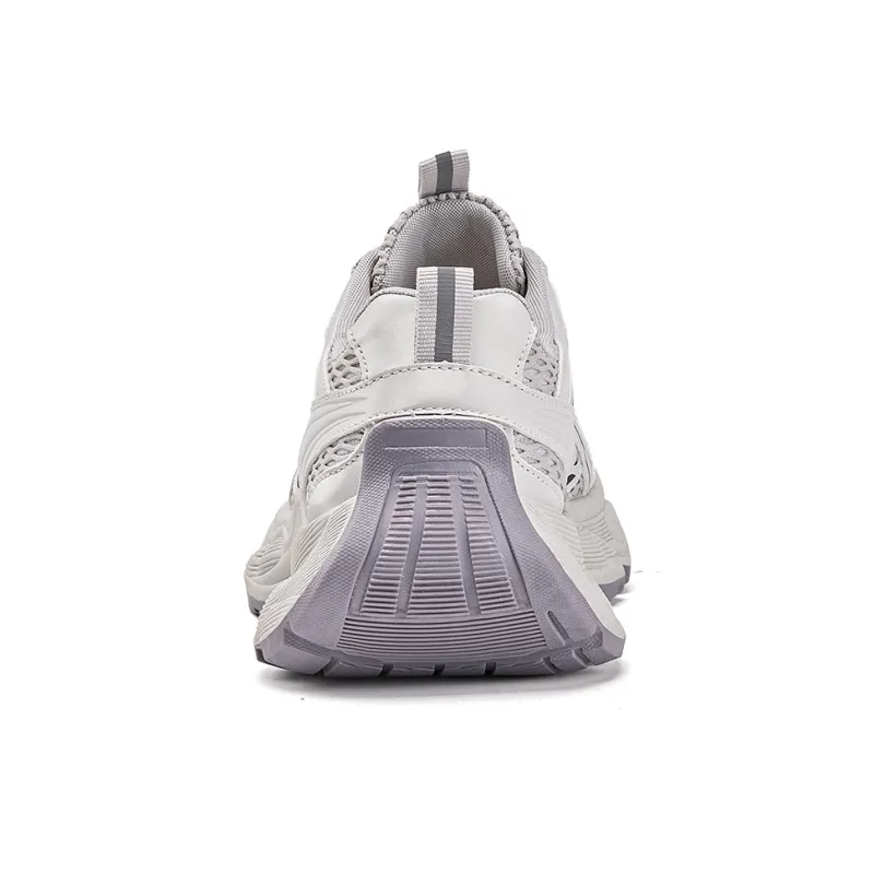La Chapelle Anti Slip Wear Resistant Low Top Chunky Sneakers Women's Gray-5