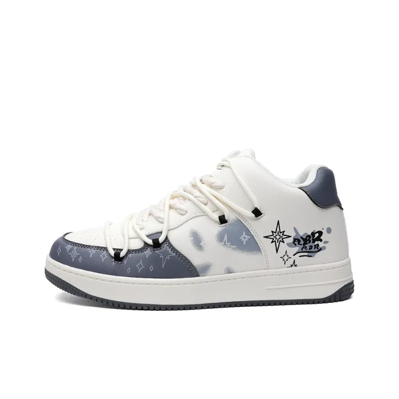 ABIDJAN Graffiti Lightweight Mid Top Skateboard Shoes Unisex-0