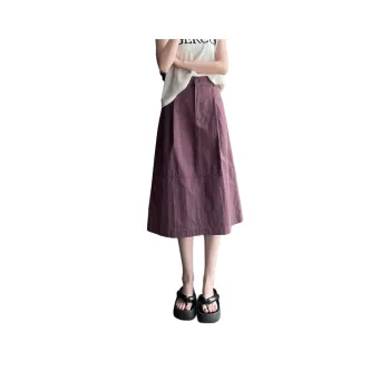 SITOL Denim Short Skirts Women's Purple