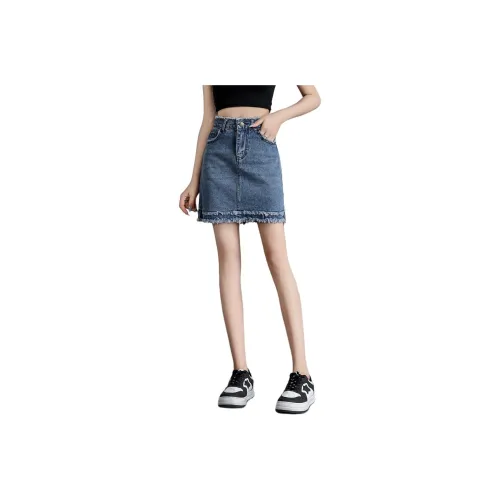 ORIGIN Denim Short Skirts Women's Vintage Blue