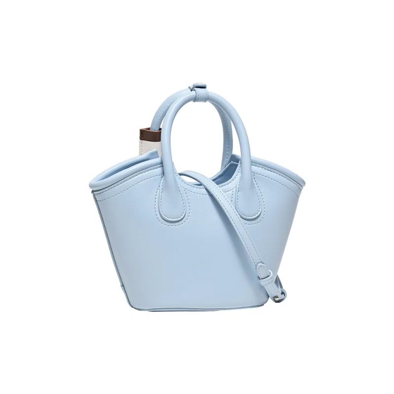 TOUTOU Synthetic Leather Handbag Regular Women's Strawberry Pink/Sea Salt Blue-2