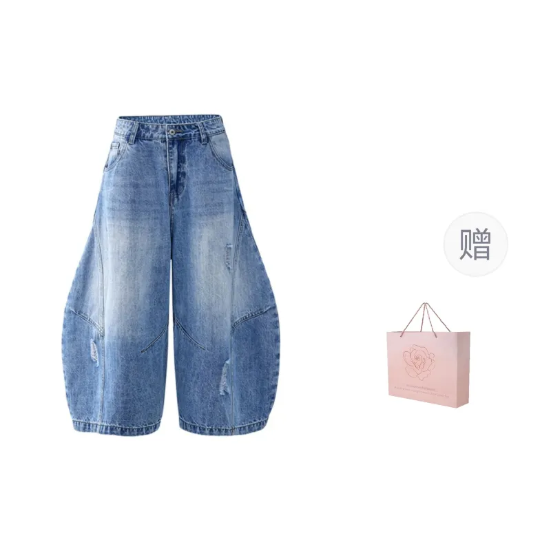ZAZN Denim Shorts Women's Vintage Blue-7