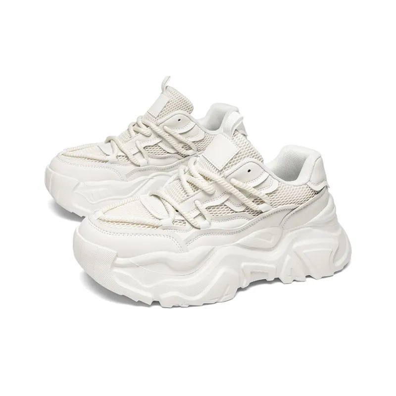 AD Anti Slip And Wear Resistant Height Increasing Low Top Chunky Sneakers Men's-1