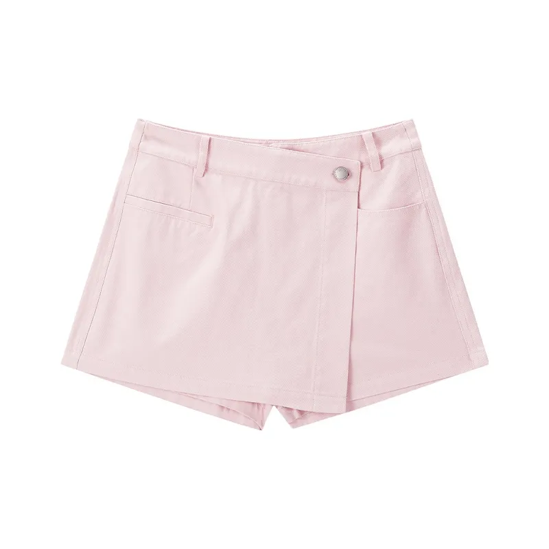LEDIN Denim Shorts Women's Beauty Pink-0