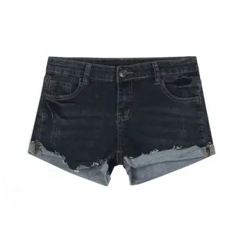 DOSOHEB Denim Shorts Women's Blue Gray