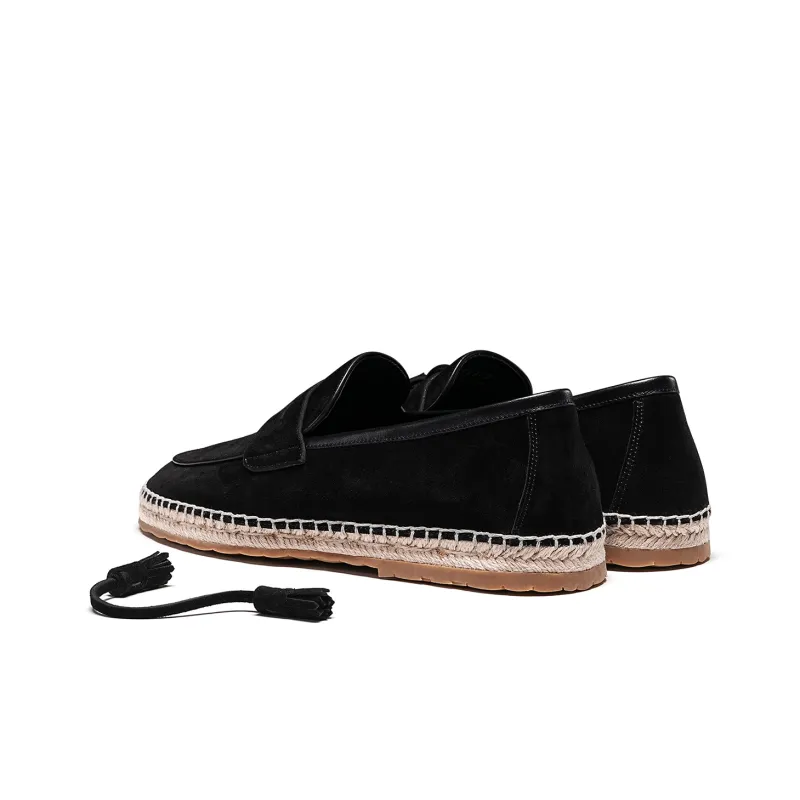 TRUFFAUT Light And Soft Jute Sole Fringe Espadrilles Casual Shoes Men's-9