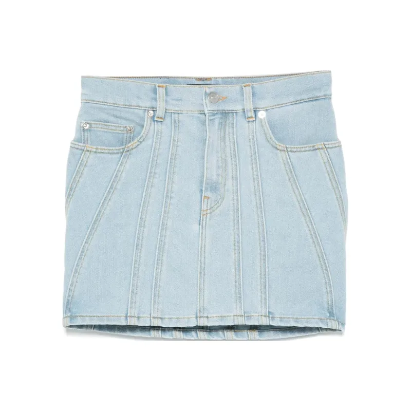 Mugler Spiral detail Mini Skirt-0