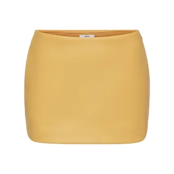 Khy Faux Leather Micro Mini Skirt Leather Short Skirts Women's HONEY