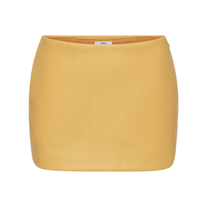 Khy Faux Leather Micro Mini Skirt Leather Short Skirts Women's HONEY-0
