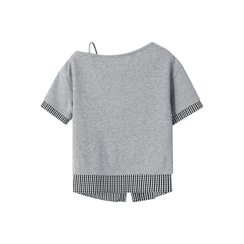 XIMENG T Shirts Women's Gray-1