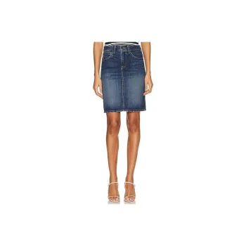 NILI LOTAN Denim Short Skirts Women's Blue