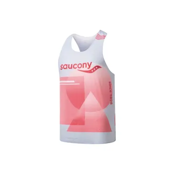 Saucony Tank Top Men's Geometric Pink Set