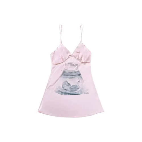 Praying Slip Dresses Women's Pink