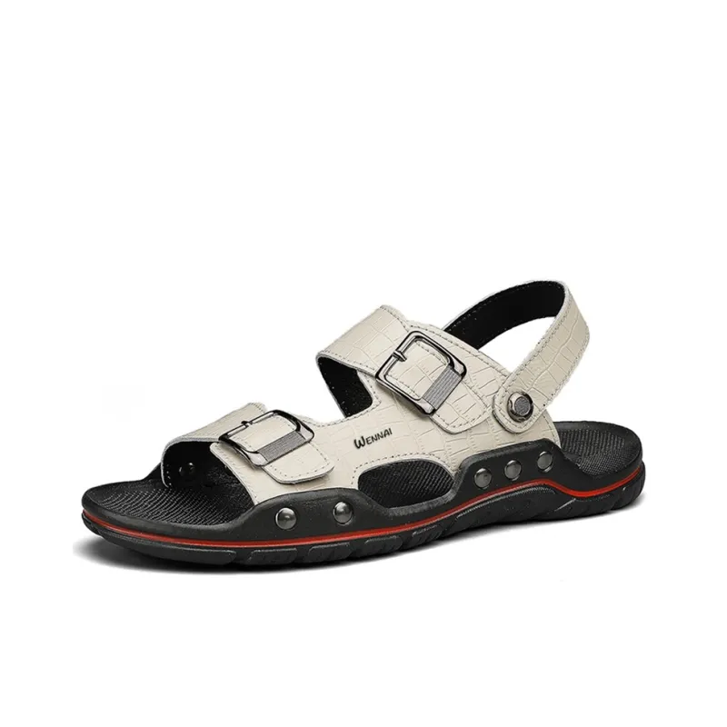 Wen Nai Beach Sandals Men's Ecru-1
