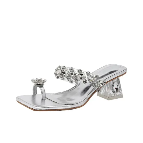 KATHRYN WILSON Slide Slippers Women's Silver