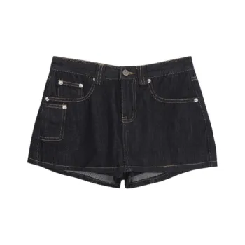 WEEKEND HUB Denim Shorts Women's Navy Blue