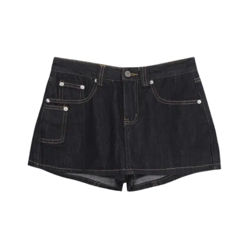 WEEKEND HUB Denim Shorts Women's Navy Blue