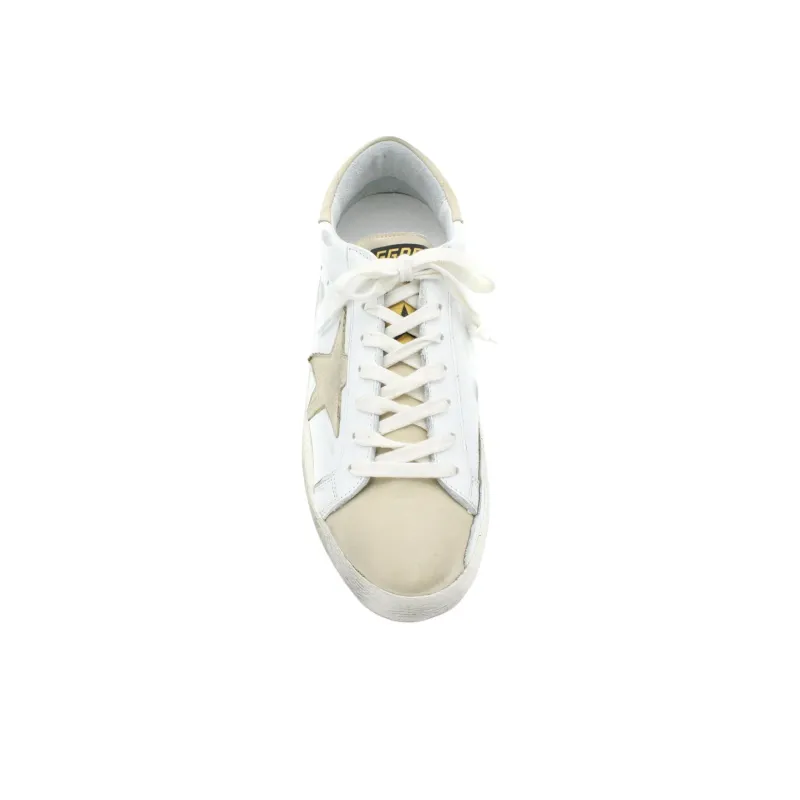 Golden Goose Super Star Low Top Skateboard Shoes Men's Ecru-4