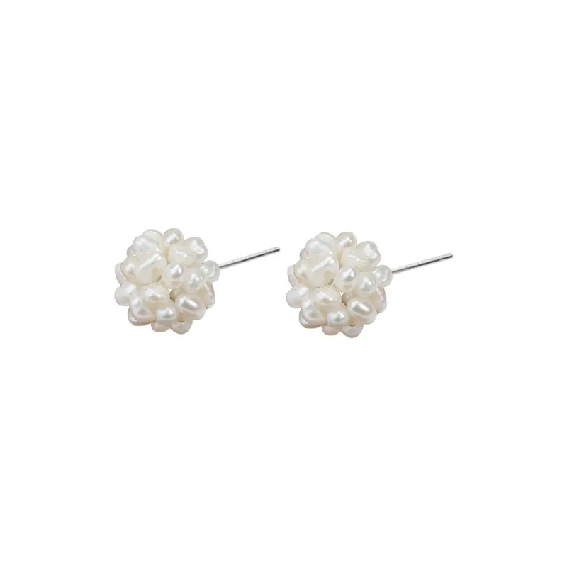 NATURALLYJOJO Baroque Freshwater Pearls Earrings Women's White-0