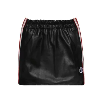 Vetements Leather Tracksuit Skirt 'Black/Red'
