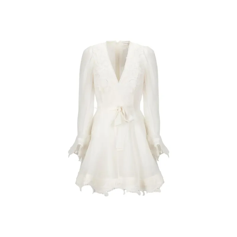 Zimmermann Long Sleeved Dresses Women's White-0