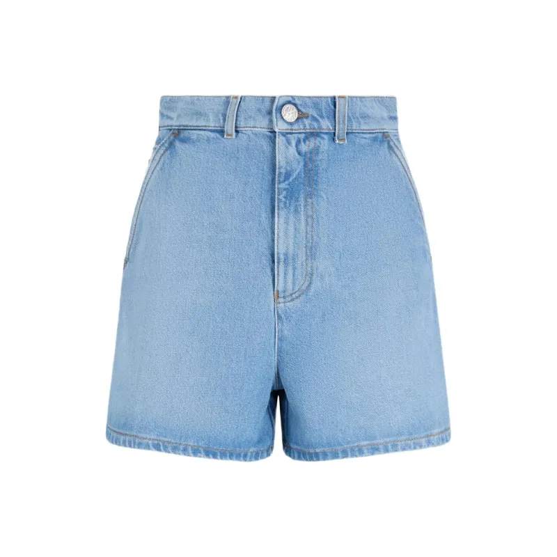 EMPORIO ARMANI J77 Denim Shorts-0