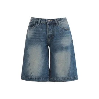 Vine Color Denim Shorts Women's Blue