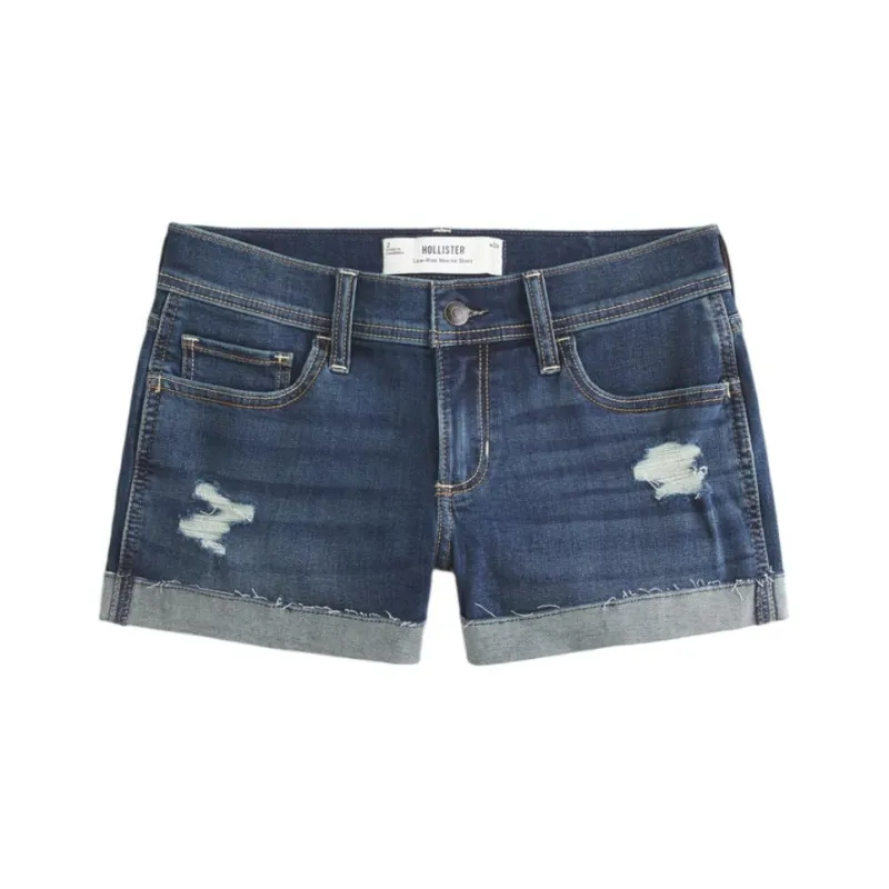 Hollister Denim Shorts Women's Dark Blue-0