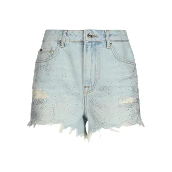 LIU·JO Rhinestone embellished Denim Shorts