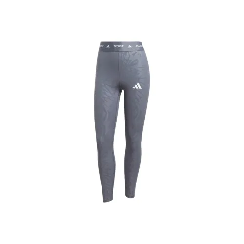 adidas black Free Shipping With AdiClub Techfit Printed 7/8 Leggings