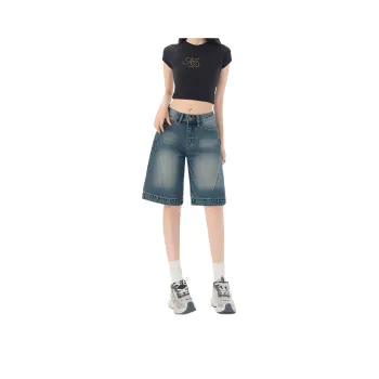 LCEVHZ'S Denim Shorts Women's Vintage Blue