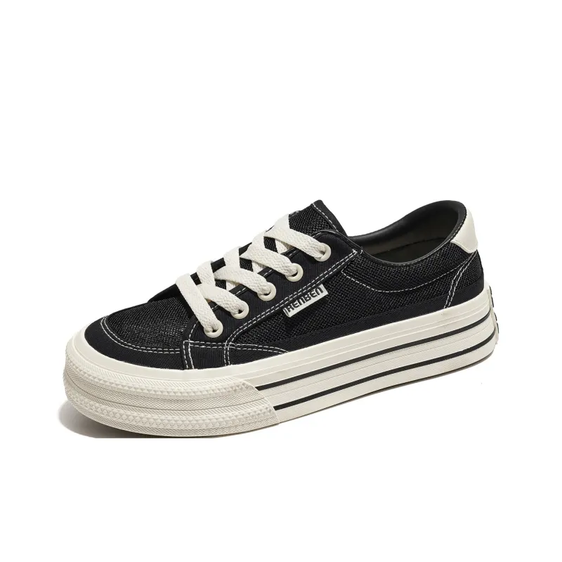 RENBEN Breathable And Slip Resistant Low Top Canvas Shoes Women's-1