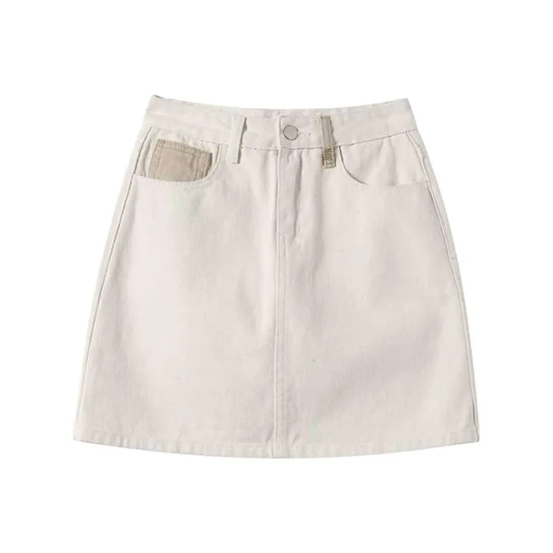 FAWENXIANGZI Denim Short Skirts Women's-4