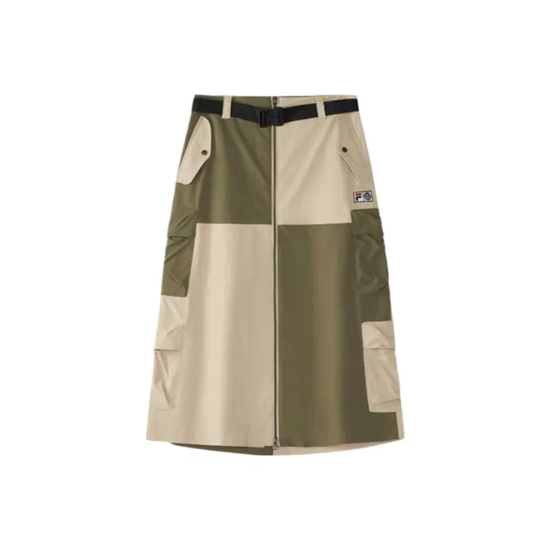 FILA FUSION SS25 Cargo Short Skirts Women's Banana Coffee-0