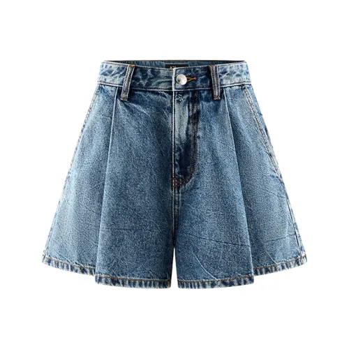 A21 Denim Shorts Women's Light Medium Blue
