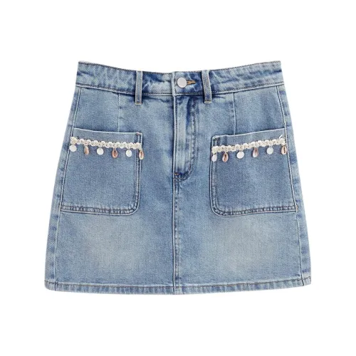 Love To Serve Denim Short Skirts Women's